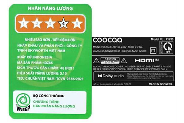 Google Tivi Coocaa FHD 43 inch 43Z85